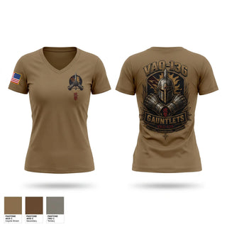 Womens Short Sleeve Vneck Shirt, Gauntlets, Navy, Teamtime, Team time, sublimation, custom sports apparel, team uniforms, spirit wear, spiritwear, sports uniforms, custom shirts, team store, custom team store, fundraiser sports, apparel fundraiser