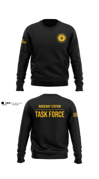 Crew Neck Sweatshirt, Ridgeway Station Task Force, Police, Teamtime, Team time, sublimation, custom sports apparel, team uniforms, spirit wear, spiritwear, sports uniforms, custom shirts, team store, custom team store, fundraiser sports, apparel fundraiser