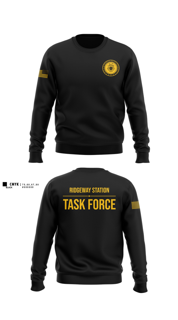 Crew Neck Sweatshirt, Ridgeway Station Task Force, Police, Teamtime, Team time, sublimation, custom sports apparel, team uniforms, spirit wear, spiritwear, sports uniforms, custom shirts, team store, custom team store, fundraiser sports, apparel fundraiser