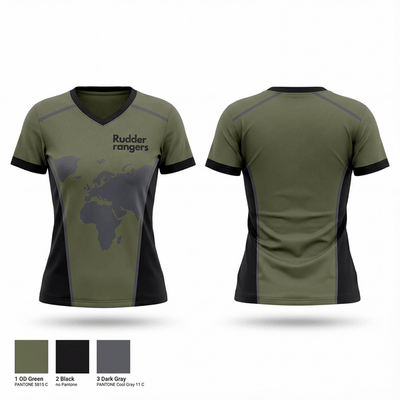 Rudder rangers 38907899 Women's Short Sleeve V-neck Shirt - 1