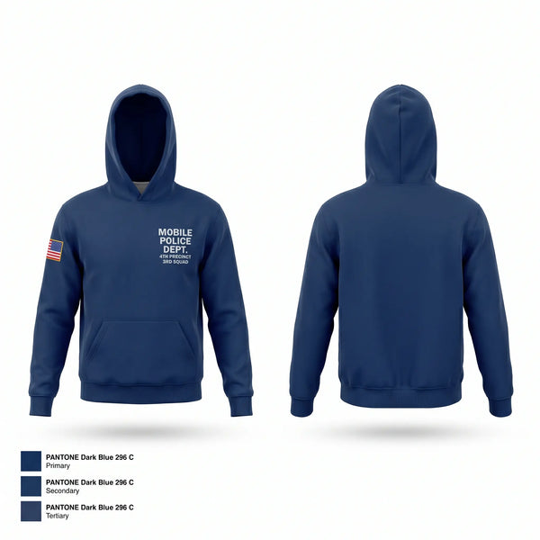 Hoodie, Mobile police dept 4th precinct 3rd Squad, Police, Teamtime, Team time, sublimation, custom sports apparel, team uniforms, spirit wear, spiritwear, sports uniforms, custom shirts, team store, custom team store, fundraiser sports, apparel fundraiser