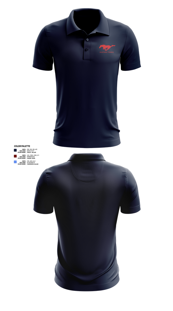 Short Sleeve Performance Polo, Tulare Western Mustangs, Tennis, Teamtime, Team time, sublimation, custom sports apparel, team uniforms, spirit wear, spiritwear, sports uniforms, custom shirts, team store, custom team store, fundraiser sports, apparel fundraiser