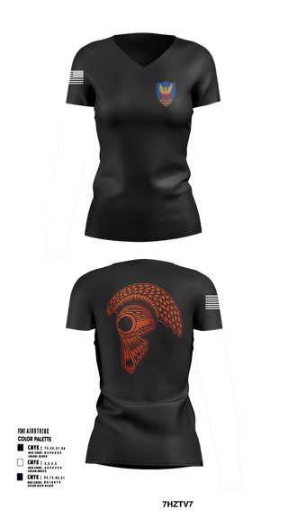 Womens Short Sleeve Vneck Shirt, HHC, 311th (T)SC, , Teamtime, Team time, sublimation, custom sports apparel, team uniforms, spirit wear, spiritwear, sports uniforms, custom shirts, team store, custom team store, fundraiser sports, apparel fundraiser