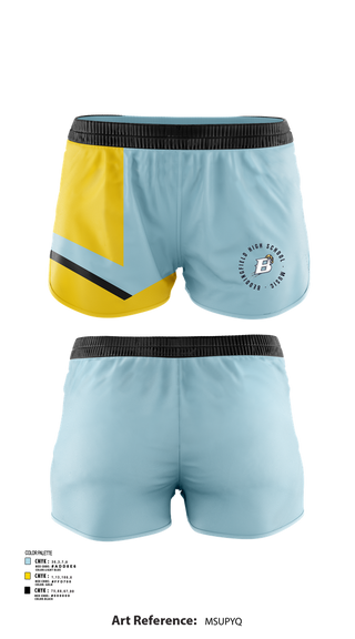 Womens Shorts, Beddingfield High School Music, Spirit Store, Teamtime, Team time, sublimation, custom sports apparel, team uniforms, spirit wear, spiritwear, sports uniforms, custom shirts, team store, custom team store, fundraiser sports, apparel fundraiser