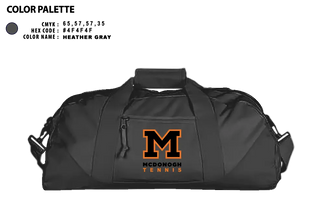 Duffle Bag, Mcdonogh Girls Tennis, Tennis, Teamtime, Team time, sublimation, custom sports apparel, team uniforms, spirit wear, spiritwear, sports uniforms, custom shirts, team store, custom team store, fundraiser sports, apparel fundraiser
