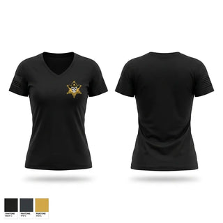 Womens Short Sleeve Vneck Shirt, Detective Bureau, Police, Teamtime, Team time, sublimation, custom sports apparel, team uniforms, spirit wear, spiritwear, sports uniforms, custom shirts, team store, custom team store, fundraiser sports, apparel fundraiser