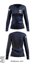 Washington State Department Of Corrections 22124866 Women's Long Sleeve V-neck Shirt - 1
