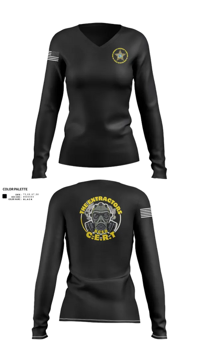 Extractors 11007960 Women's Long Sleeve V-neck Shirt - 20