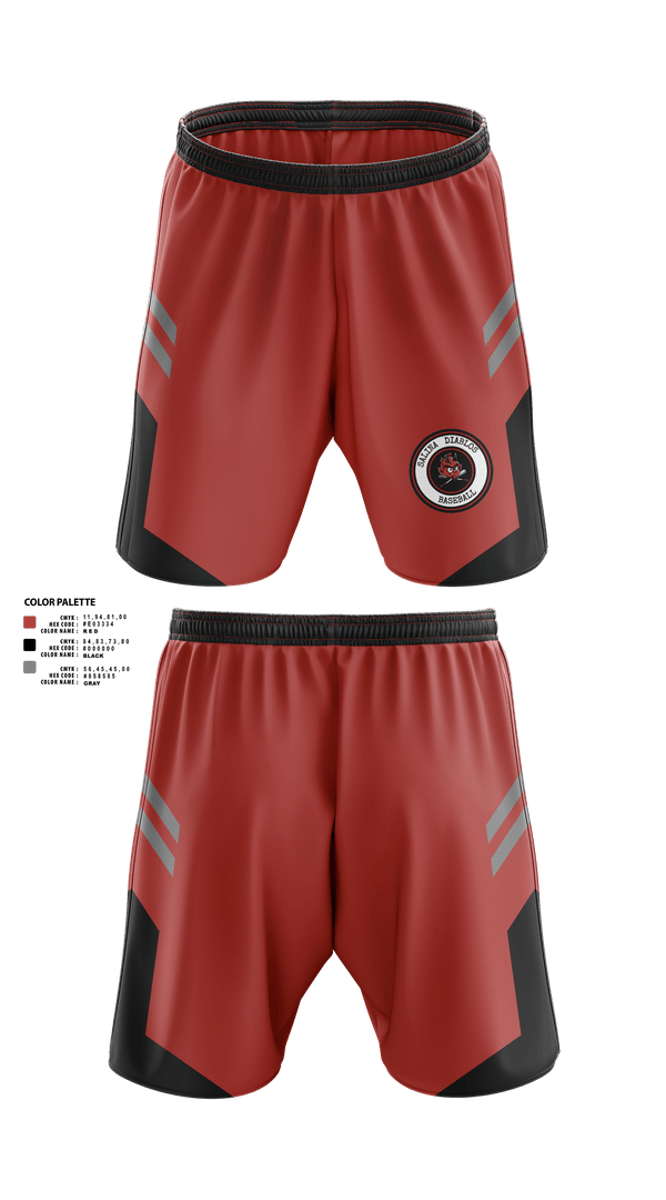 Athletic Shorts With Pockets, Salina Diablos Baseball, Baseball, Teamtime, Team time, sublimation, custom sports apparel, team uniforms, spirit wear, spiritwear, sports uniforms, custom shirts, team store, custom team store, fundraiser sports, apparel fundraiser