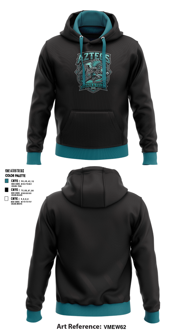 Hoodie, Mendota Aztecs, Track & Field, Teamtime, Team time, sublimation, custom sports apparel, team uniforms, spirit wear, spiritwear, sports uniforms, custom shirts, team store, custom team store, fundraiser sports, apparel fundraiser