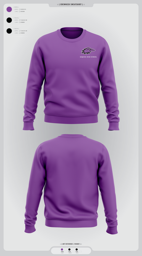 Crew Neck Sweatshirt, Sequoia High School, , Teamtime, Team time, sublimation, custom sports apparel, team uniforms, spirit wear, spiritwear, sports uniforms, custom shirts, team store, custom team store, fundraiser sports, apparel fundraiser