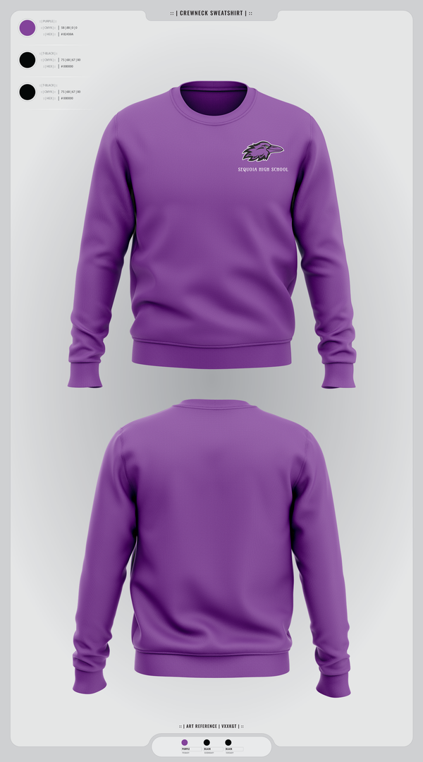 Crew Neck Sweatshirt, Sequoia High School, , Teamtime, Team time, sublimation, custom sports apparel, team uniforms, spirit wear, spiritwear, sports uniforms, custom shirts, team store, custom team store, fundraiser sports, apparel fundraiser