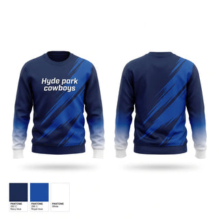 Crew Neck Sweatshirt, Hyde park cowboys, Cheer, Teamtime, Team time, sublimation, custom sports apparel, team uniforms, spirit wear, spiritwear, sports uniforms, custom shirts, team store, custom team store, fundraiser sports, apparel fundraiser