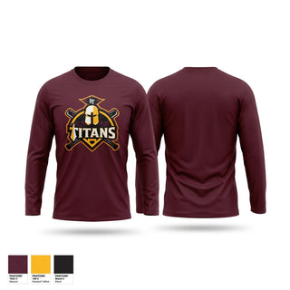 Long Sleeve Performance Shirt, Hatfield Towamencin Titans, Baseball, Teamtime, Team time, sublimation, custom sports apparel, team uniforms, spirit wear, spiritwear, sports uniforms, custom shirts, team store, custom team store, fundraiser sports, apparel fundraiser