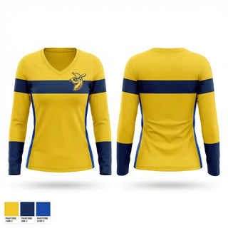 Womens Long Sleeve Vneck Shirt, PC MASCOT2, Baseball, Teamtime, Team time, sublimation, custom sports apparel, team uniforms, spirit wear, spiritwear, sports uniforms, custom shirts, team store, custom team store, fundraiser sports, apparel fundraiser