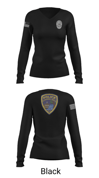 Womens Long Sleeve Vneck Shirt, Cuyahoga Falls Police Department, Police, Teamtime, Team time, sublimation, custom sports apparel, team uniforms, spirit wear, spiritwear, sports uniforms, custom shirts, team store, custom team store, fundraiser sports, apparel fundraiser