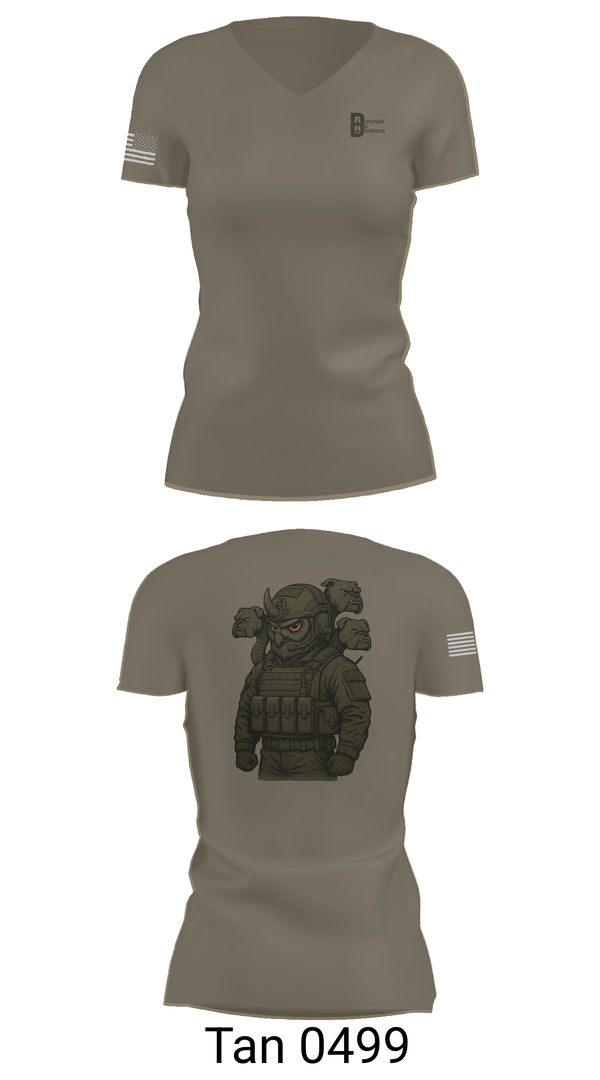 Womens Short Sleeve Vneck Shirt, Deployment & Distribution Flight, , Teamtime, Team time, sublimation, custom sports apparel, team uniforms, spirit wear, spiritwear, sports uniforms, custom shirts, team store, custom team store, fundraiser sports, apparel fundraiser