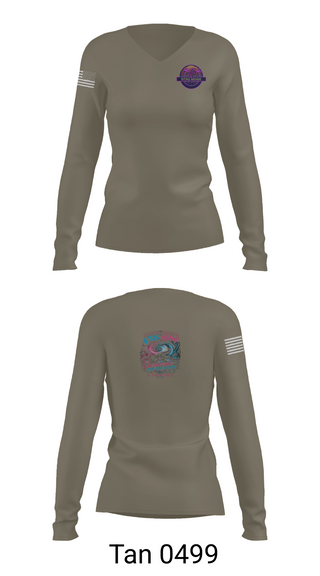 Womens Long Sleeve Vneck Shirt, NTAG MIAMI FCPOA, Navy, Teamtime, Team time, sublimation, custom sports apparel, team uniforms, spirit wear, spiritwear, sports uniforms, custom shirts, team store, custom team store, fundraiser sports, apparel fundraiser
