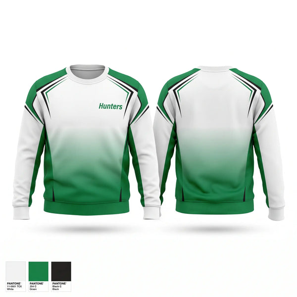 Crew Neck Sweatshirt, Hunters, Men's Soccer, Teamtime, Team time, sublimation, custom sports apparel, team uniforms, spirit wear, spiritwear, sports uniforms, custom shirts, team store, custom team store, fundraiser sports, apparel fundraiser