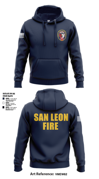 Hoodie, San Leon Volunteer Fire Department, Fire Department, Teamtime, Team time, sublimation, custom sports apparel, team uniforms, spirit wear, spiritwear, sports uniforms, custom shirts, team store, custom team store, fundraiser sports, apparel fundraiser