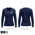 White Pine Police Department Women's Long Sleeve V-neck Shirt - 1