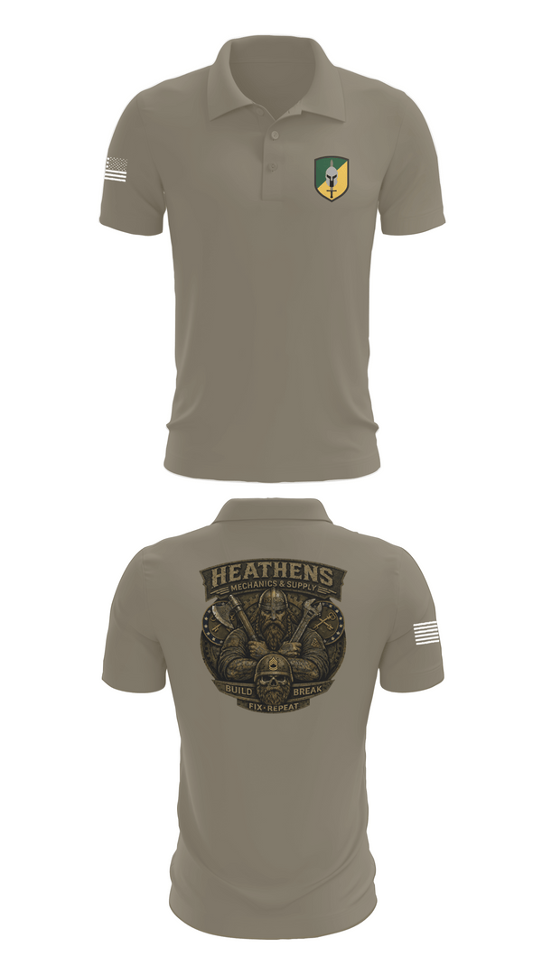 Short Sleeve Performance Polo, 152 mp co, Army, Teamtime, Team time, sublimation, custom sports apparel, team uniforms, spirit wear, spiritwear, sports uniforms, custom shirts, team store, custom team store, fundraiser sports, apparel fundraiser