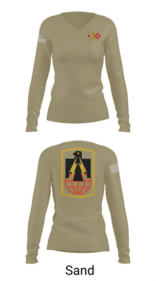 Womens Long Sleeve Vneck Shirt, 57th ESB, , Teamtime, Team time, sublimation, custom sports apparel, team uniforms, spirit wear, spiritwear, sports uniforms, custom shirts, team store, custom team store, fundraiser sports, apparel fundraiser