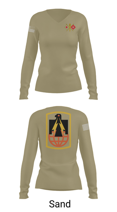 57th ESB 30195077 Women's Long Sleeve V-neck Shirt - 97