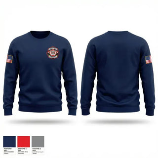 Crew Neck Sweatshirt, Lawrence County volunteer Fire Department, Fire Department, Teamtime, Team time, sublimation, custom sports apparel, team uniforms, spirit wear, spiritwear, sports uniforms, custom shirts, team store, custom team store, fundraiser sports, apparel fundraiser