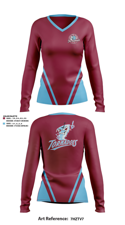 Talladega College Women’s Soccer 63992332 Women's Long Sleeve V-neck Shirt - 3