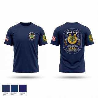 Old School Cotton Feel Shirt, Non Fatal Shooting Unit, Police, Teamtime, Team time, sublimation, custom sports apparel, team uniforms, spirit wear, spiritwear, sports uniforms, custom shirts, team store, custom team store, fundraiser sports, apparel fundraiser