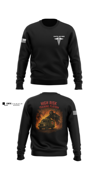 Crew Neck Sweatshirt, 194th AR BDE HRT Medics, Army, Teamtime, Team time, sublimation, custom sports apparel, team uniforms, spirit wear, spiritwear, sports uniforms, custom shirts, team store, custom team store, fundraiser sports, apparel fundraiser