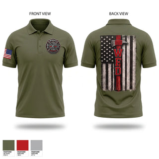 Short Sleeve Performance Polo, Winner Fire Department, Fire Department, Teamtime, Team time, sublimation, custom sports apparel, team uniforms, spirit wear, spiritwear, sports uniforms, custom shirts, team store, custom team store, fundraiser sports, apparel fundraiser