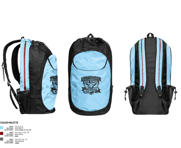 Gear Bag, Broadmoor High School Softball, Softball, Teamtime, Team time, sublimation, custom sports apparel, team uniforms, spirit wear, spiritwear, sports uniforms, custom shirts, team store, custom team store, fundraiser sports, apparel fundraiser