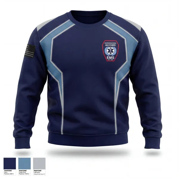 Crew Neck Sweatshirt, Kerhonkson Accord First Aid Squad, EMS/EMT, Teamtime, Team time, sublimation, custom sports apparel, team uniforms, spirit wear, spiritwear, sports uniforms, custom shirts, team store, custom team store, fundraiser sports, apparel fundraiser