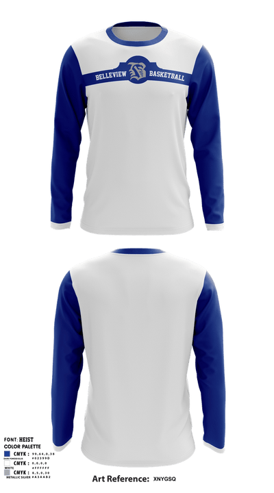 Belleview High School Basketball 96620891 Long Sleeve Shooting Shirt - 4