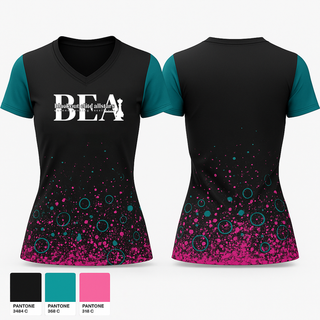Womens Short Sleeve Vneck Shirt, Blackout Elite All-stars, Cheer, Teamtime, Team time, sublimation, custom sports apparel, team uniforms, spirit wear, spiritwear, sports uniforms, custom shirts, team store, custom team store, fundraiser sports, apparel fundraiser