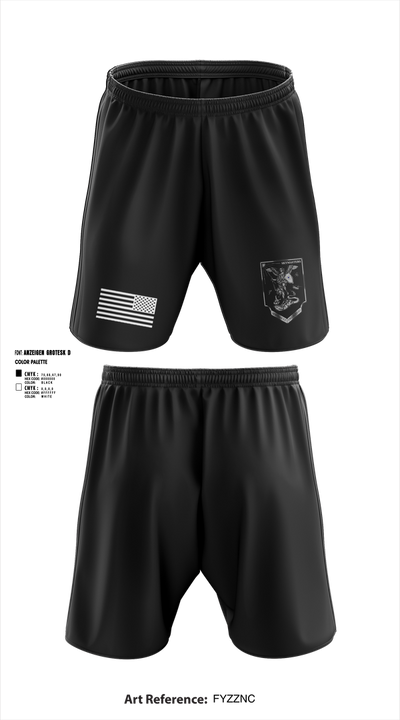 1-222 Aviation Regiment Athletic Shorts With Pockets - 10