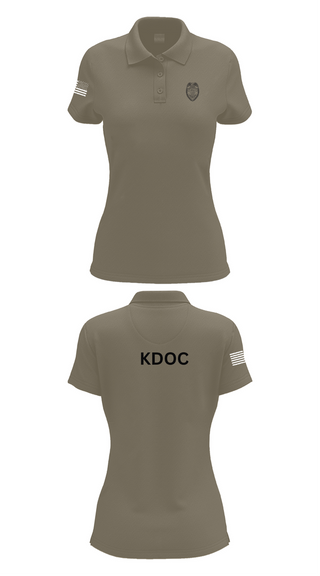 Womens Short Sleeve Performance Polo, KDOC, Police, Teamtime, Team time, sublimation, custom sports apparel, team uniforms, spirit wear, spiritwear, sports uniforms, custom shirts, team store, custom team store, fundraiser sports, apparel fundraiser