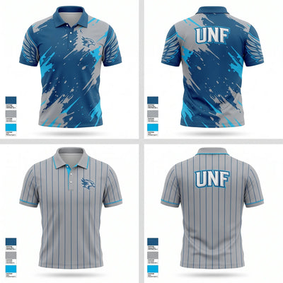 UNF Club Baseball Short Sleeve Performance Polo - 1