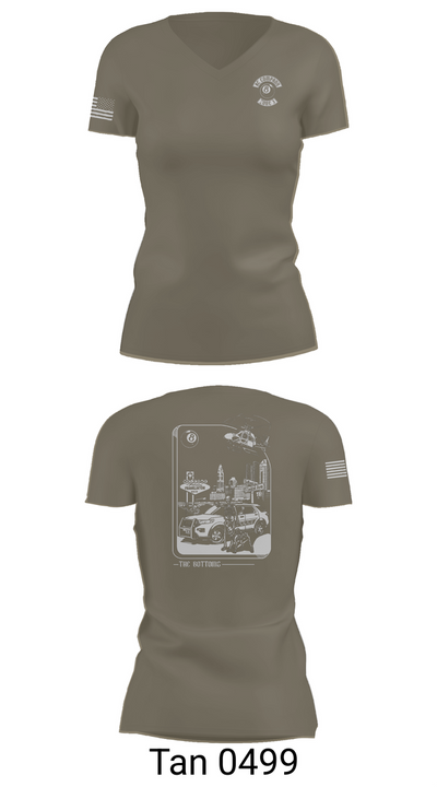 Columbus Division of Police- 8C Company 60108409 Women's Short Sleeve V-neck Shirt - 65