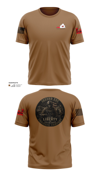 Old School Cotton Feel Shirt, 1033rd Engineer Support Company, National Guard, Teamtime, Team time, sublimation, custom sports apparel, team uniforms, spirit wear, spiritwear, sports uniforms, custom shirts, team store, custom team store, fundraiser sports, apparel fundraiser