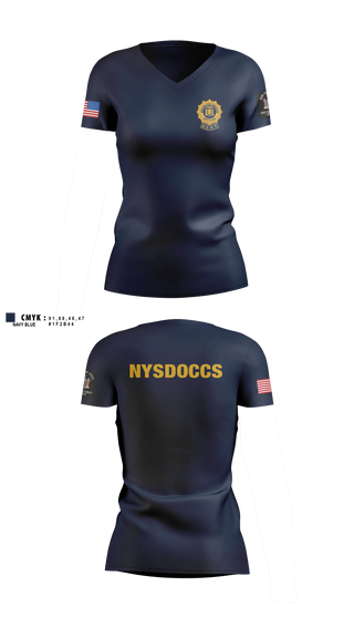 Womens Short Sleeve Vneck Shirt, NYSDOCCS, Police, Teamtime, Team time, sublimation, custom sports apparel, team uniforms, spirit wear, spiritwear, sports uniforms, custom shirts, team store, custom team store, fundraiser sports, apparel fundraiser