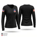 249 TH RTI 89587861 Women's Long Sleeve V-neck Shirt - 1