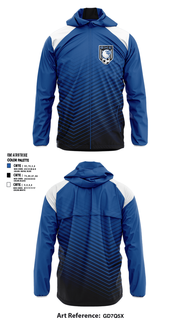 Windbreaker, Exeter Township High School Boys Soccer, Men's Soccer, Teamtime, Team time, sublimation, custom sports apparel, team uniforms, spirit wear, spiritwear, sports uniforms, custom shirts, team store, custom team store, fundraiser sports, apparel fundraiser