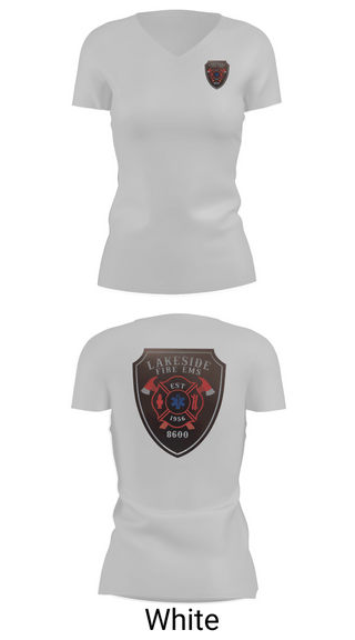 Womens Short Sleeve Vneck Shirt, Lakeside fire, Fire Department, Teamtime, Team time, sublimation, custom sports apparel, team uniforms, spirit wear, spiritwear, sports uniforms, custom shirts, team store, custom team store, fundraiser sports, apparel fundraiser