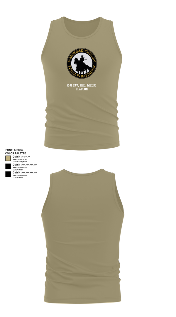 Tank Top, 2-8 Cav, HHC, Medic Platoon, , Teamtime, Team time, sublimation, custom sports apparel, team uniforms, spirit wear, spiritwear, sports uniforms, custom shirts, team store, custom team store, fundraiser sports, apparel fundraiser