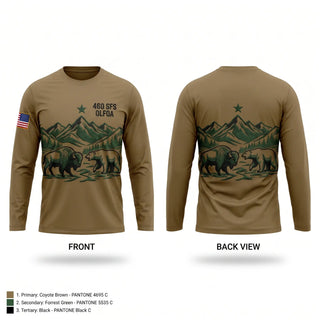 Long Sleeve Performance Shirt, 460 SFS OL-FOA, Air Force, Teamtime, Team time, sublimation, custom sports apparel, team uniforms, spirit wear, spiritwear, sports uniforms, custom shirts, team store, custom team store, fundraiser sports, apparel fundraiser