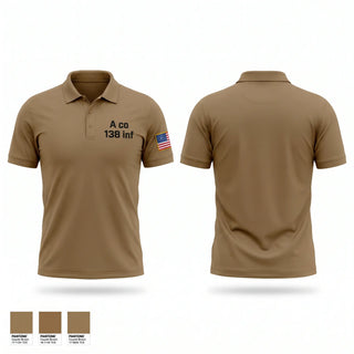 Short Sleeve Performance Polo, A co 1/38 inf, Army, Teamtime, Team time, sublimation, custom sports apparel, team uniforms, spirit wear, spiritwear, sports uniforms, custom shirts, team store, custom team store, fundraiser sports, apparel fundraiser