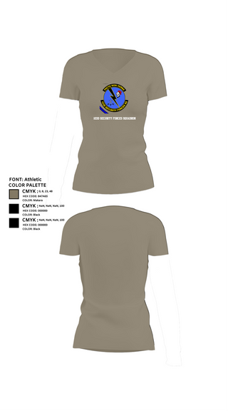 Womens Short Sleeve Vneck Shirt, 103d SECURITY FORCES SQUADRON, , Teamtime, Team time, sublimation, custom sports apparel, team uniforms, spirit wear, spiritwear, sports uniforms, custom shirts, team store, custom team store, fundraiser sports, apparel fundraiser